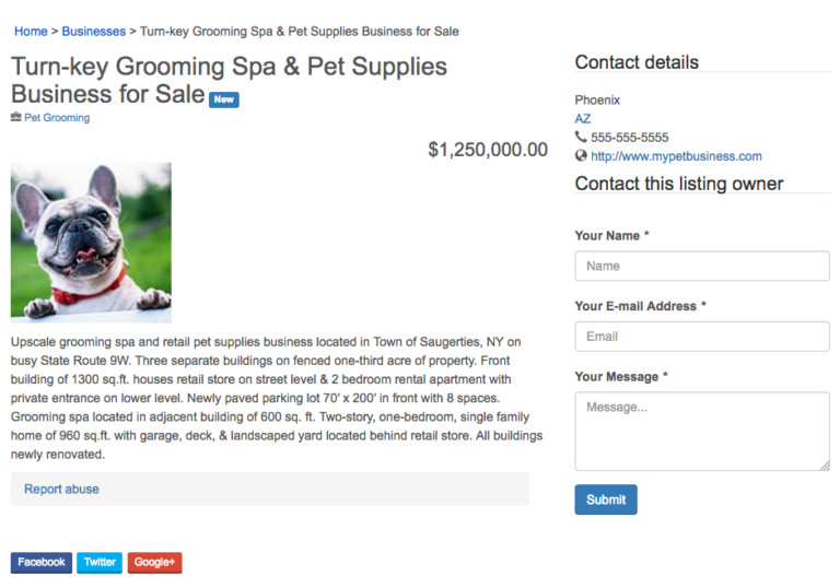 Selling Pet Businesses for Sale
